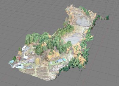 大館市ドローンによる地形測量