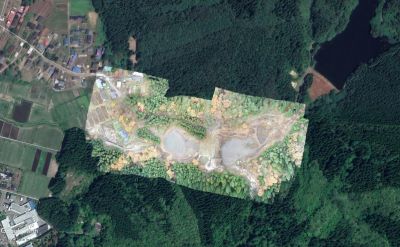 大館市ドローンによる地形測量